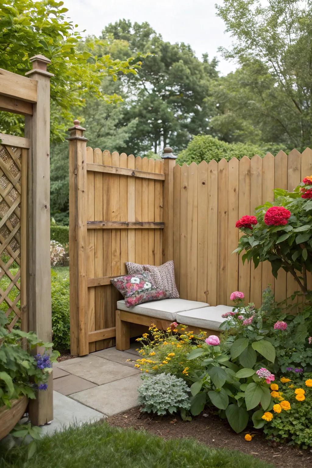Create a Cozy Seating Area by Your Fence