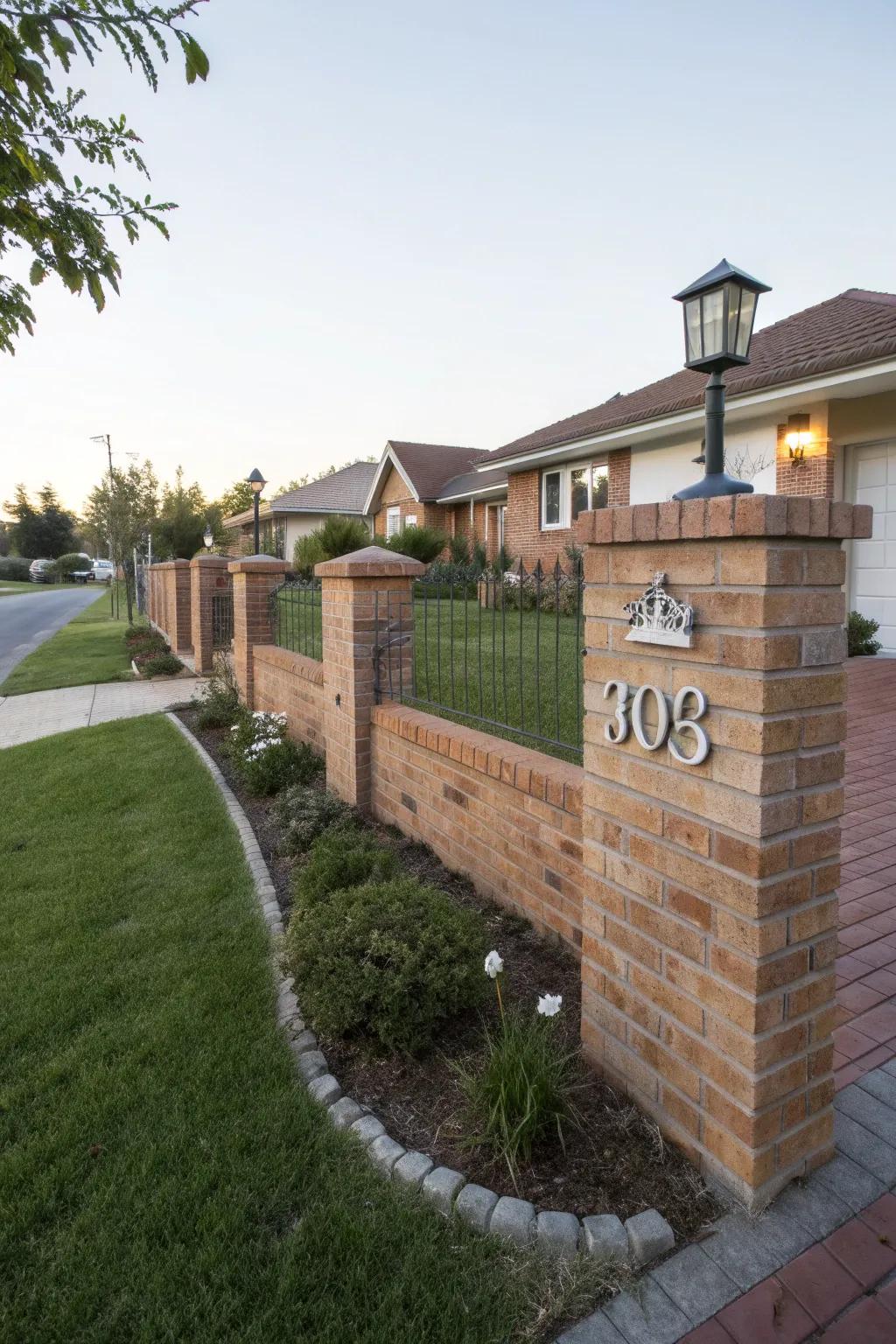 Personalize your entrance with house numbers on your fence.
