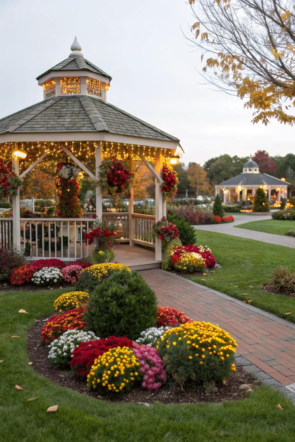 Seasonal decor keeps your gazebo fresh and inviting.