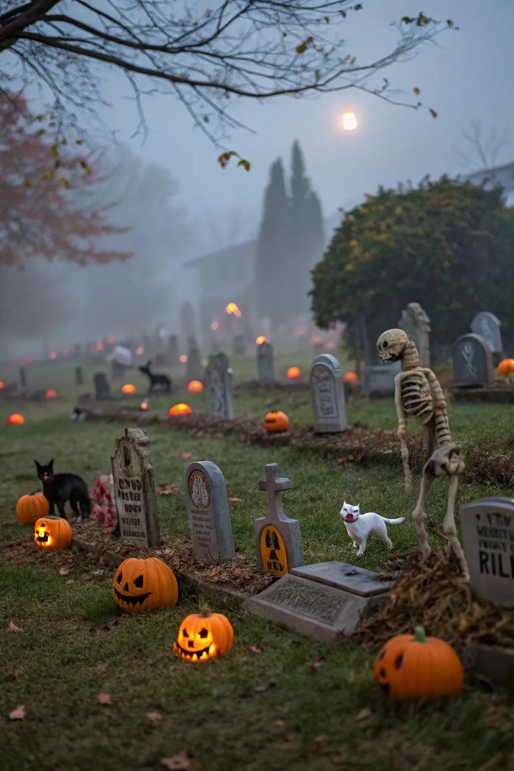 A pet cemetery adds a unique and charming element.