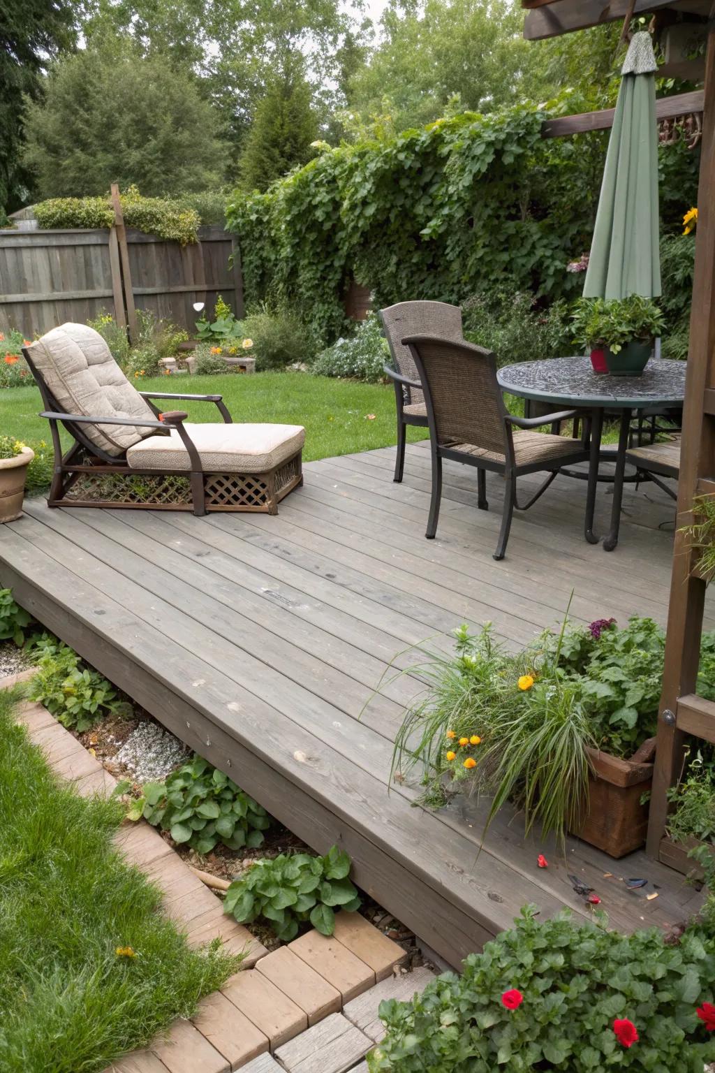 Recycled materials offer eco-friendly decking solutions.