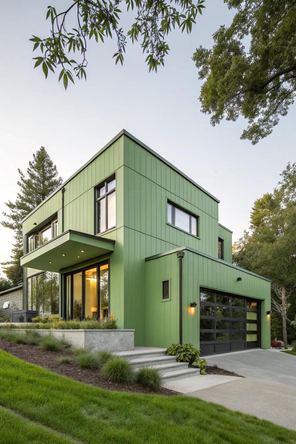 Algae green offers a bold and innovative exterior.