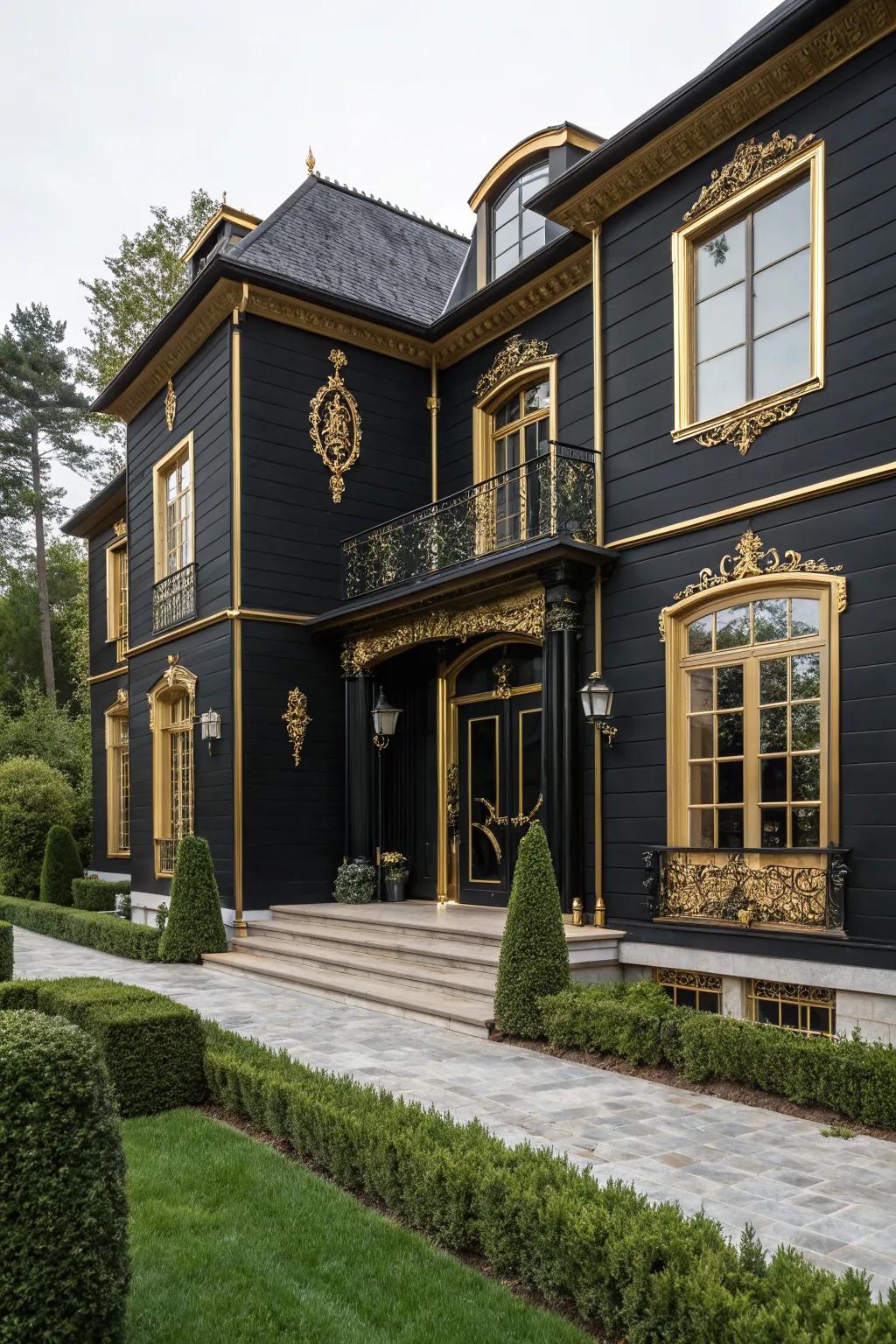 Black and gold offer an unexpected, glamorous appeal.