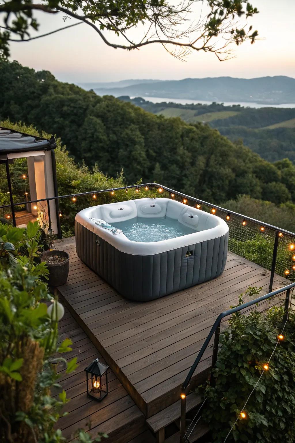 Create a striking feature with a floating deck design.
