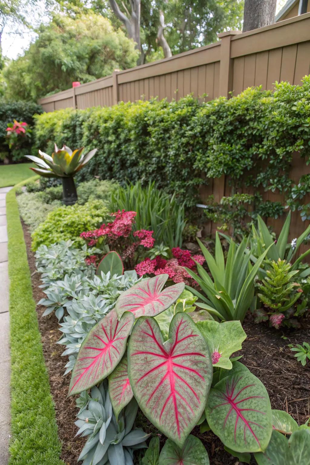 Dare to be different with surprising caladium combinations.