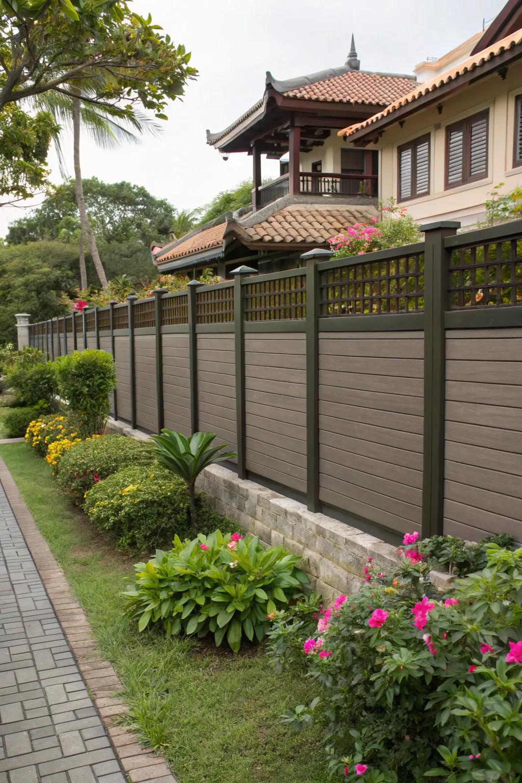 Composite materials offer a sustainable and modern fencing solution.