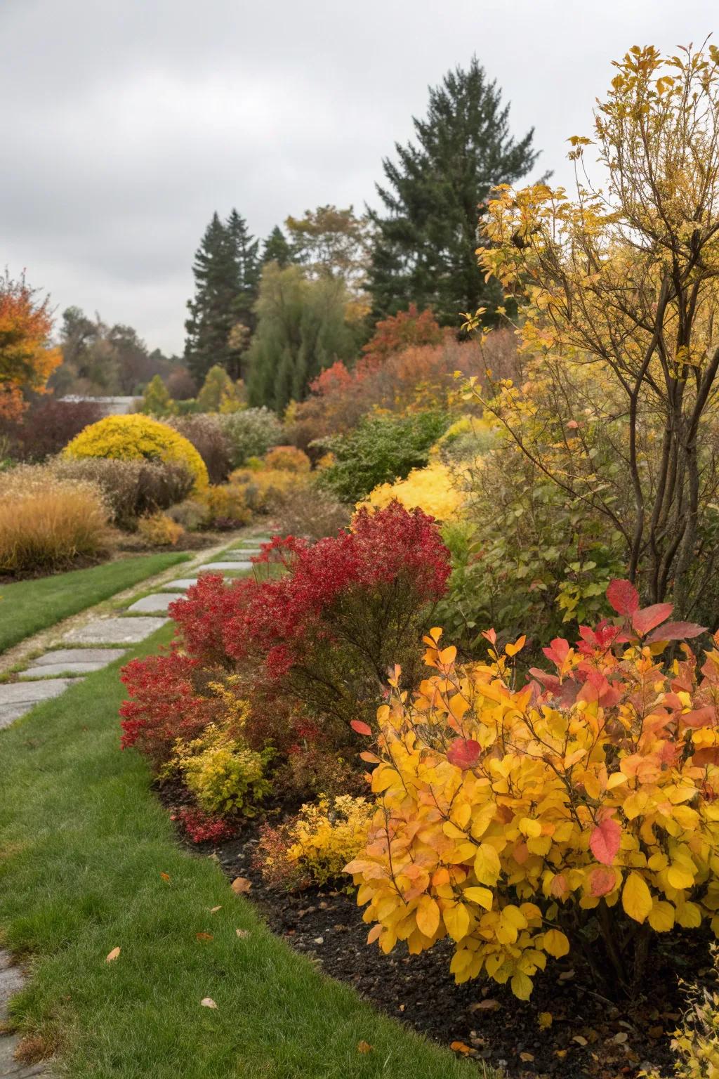 Fothergilla offers multi-season interest with minimal care.