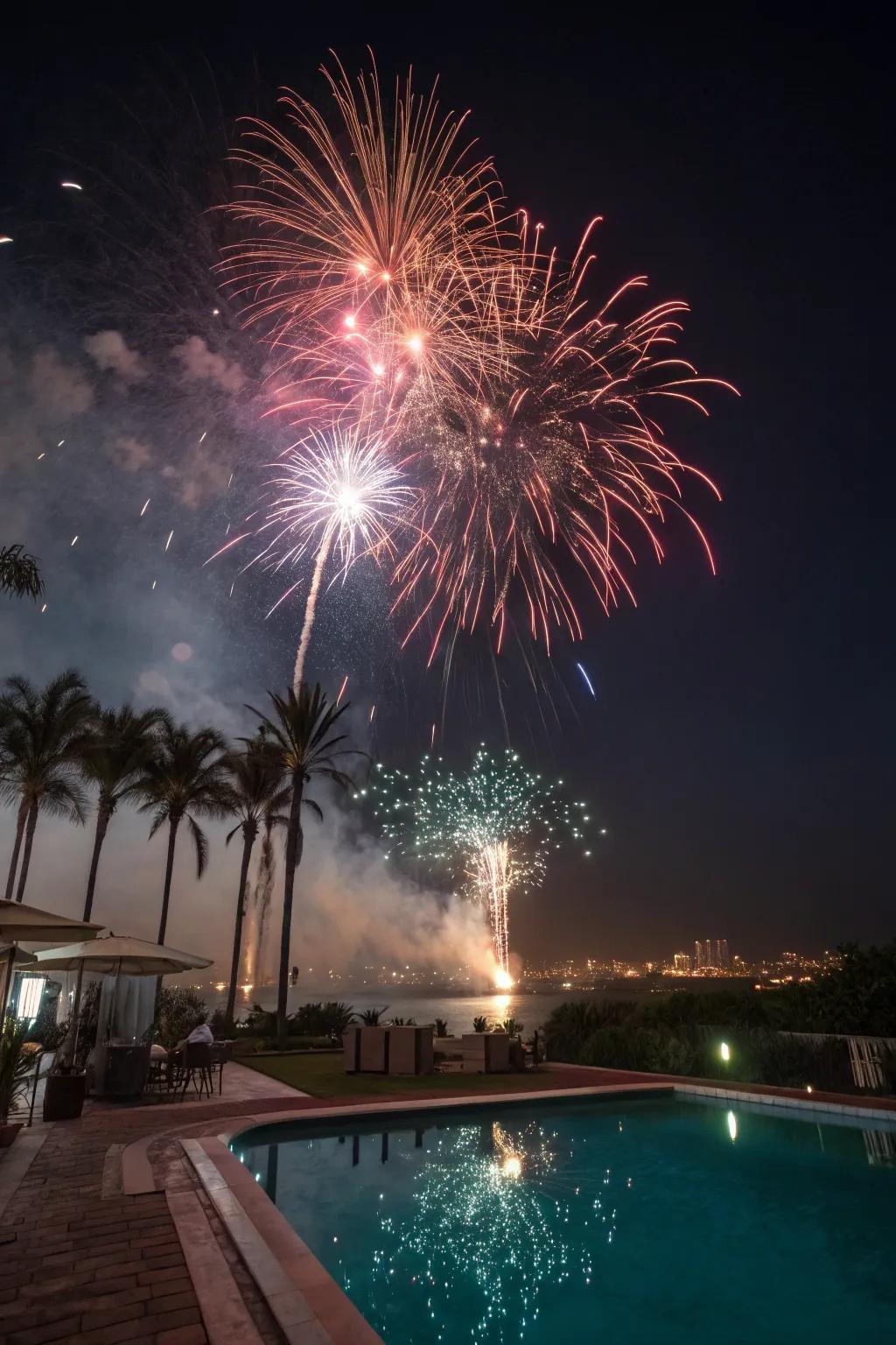 A fireworks finale provides a breathtaking conclusion to the event.