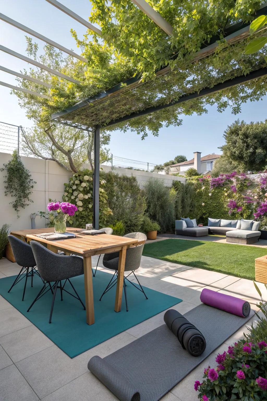 A multi-functional space for both work and relaxation.