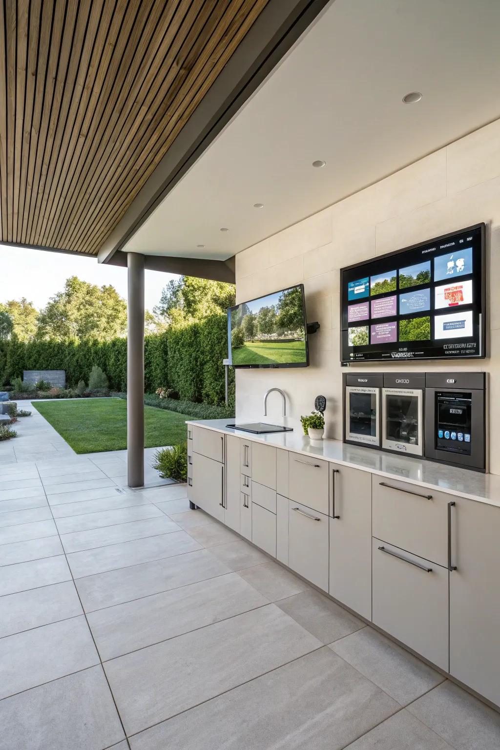 Smart technology enhances your patio's functionality and ease.