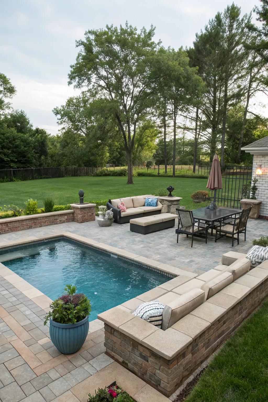 Built-in seating creates cozy nooks perfect for relaxation.