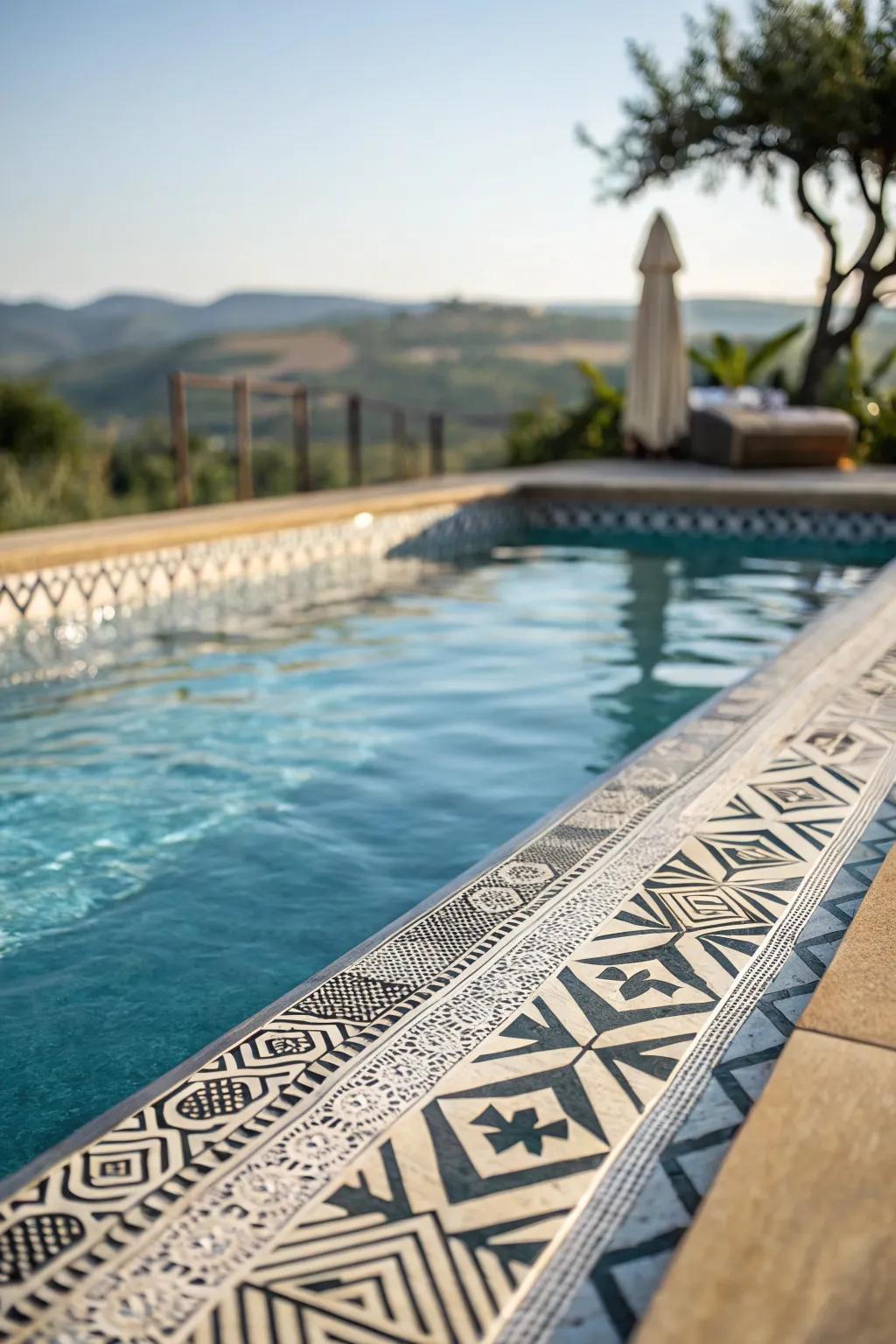Mixing textures offers a creative pool design.