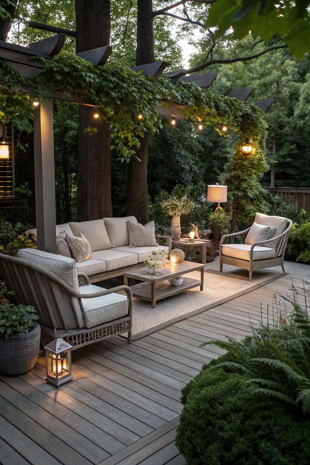 Sage decks create a peaceful and calming outdoor retreat.