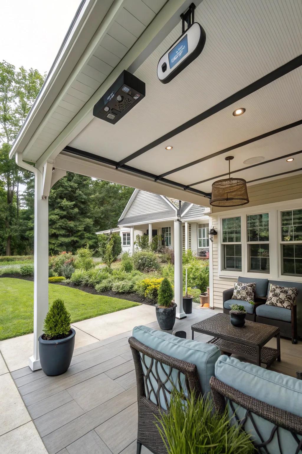 Tech-savvy shading with an interactive smart canopy.