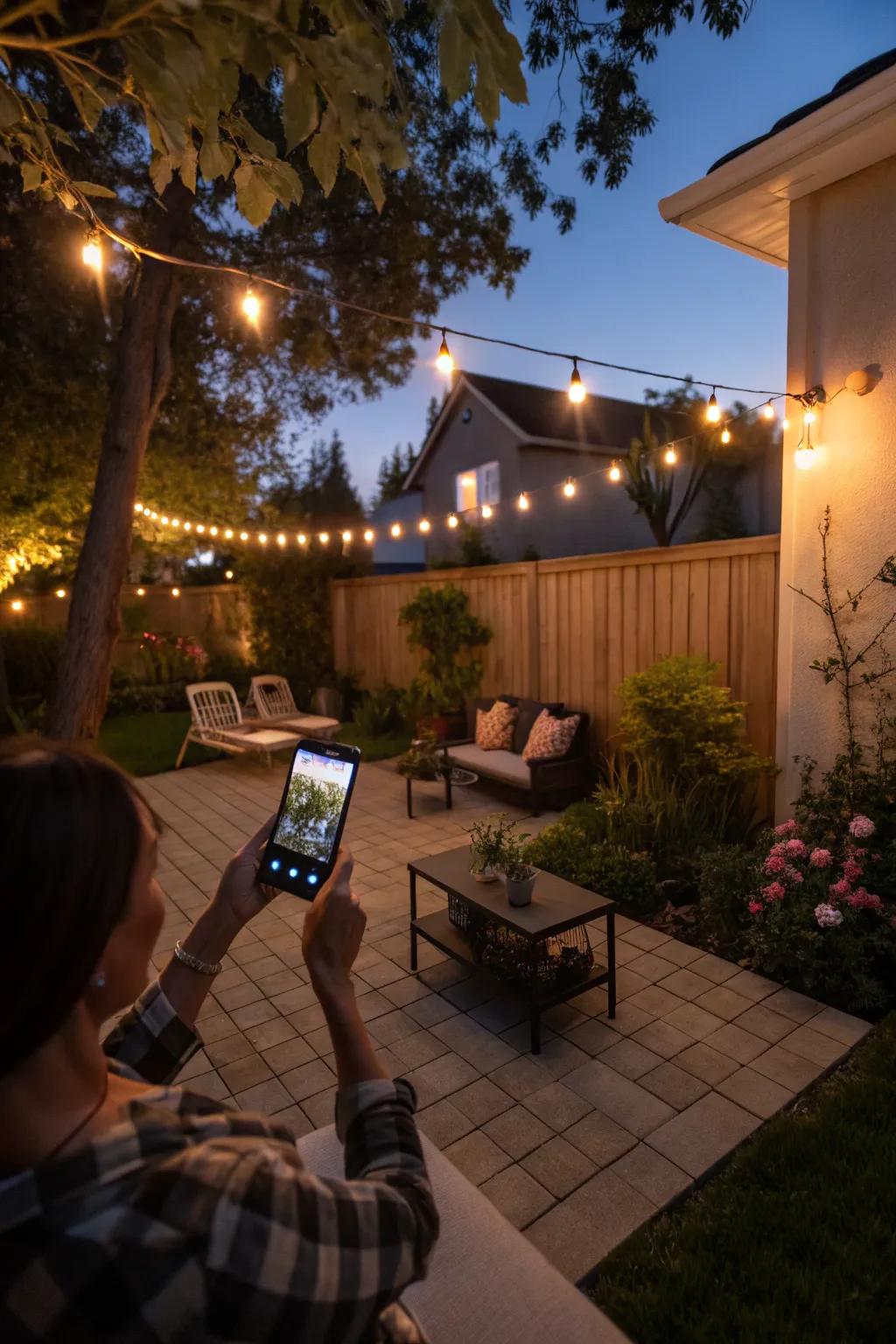 Smart lighting offers modern convenience with customizable settings.