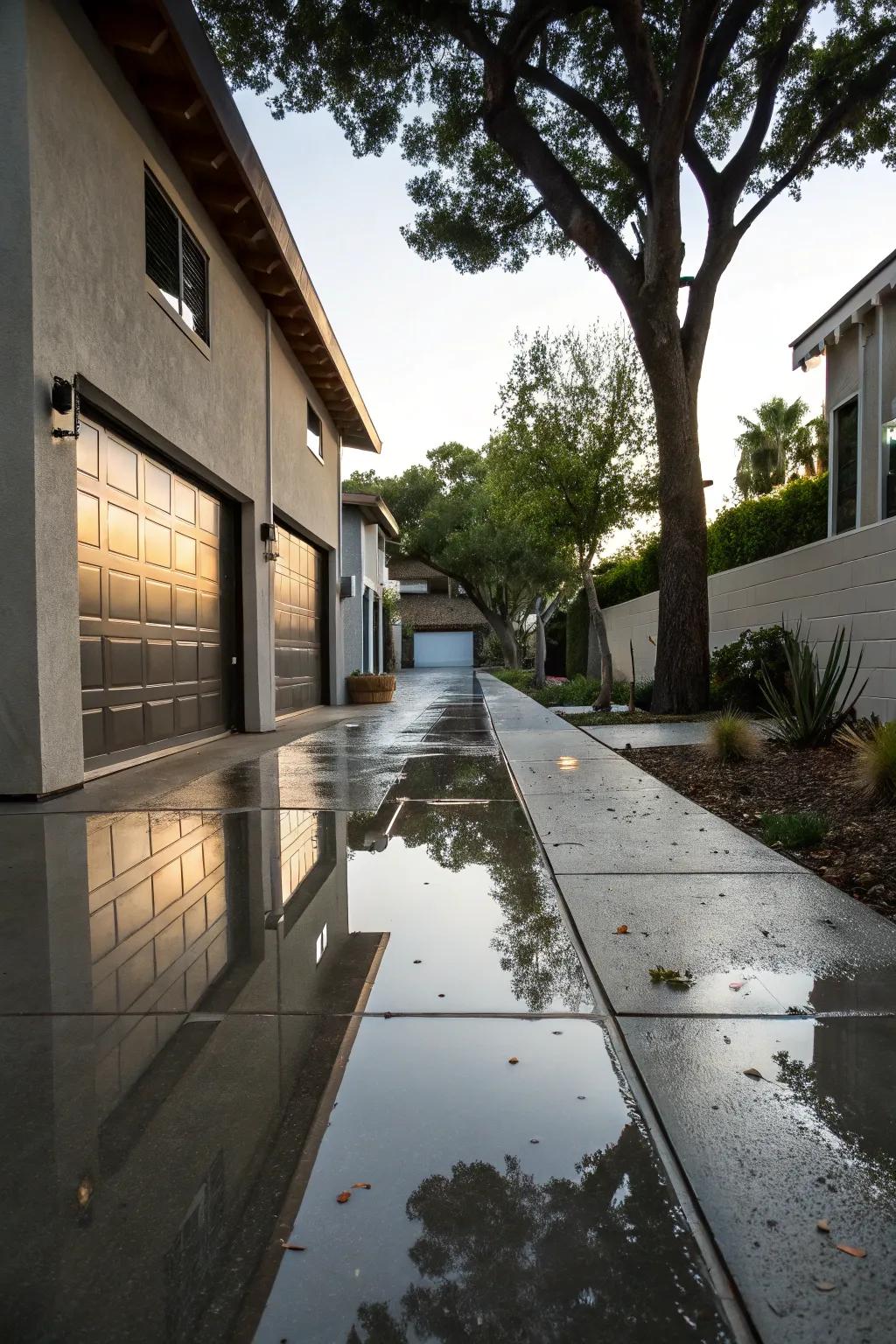 Reflective surfaces elegantly expand visual space.