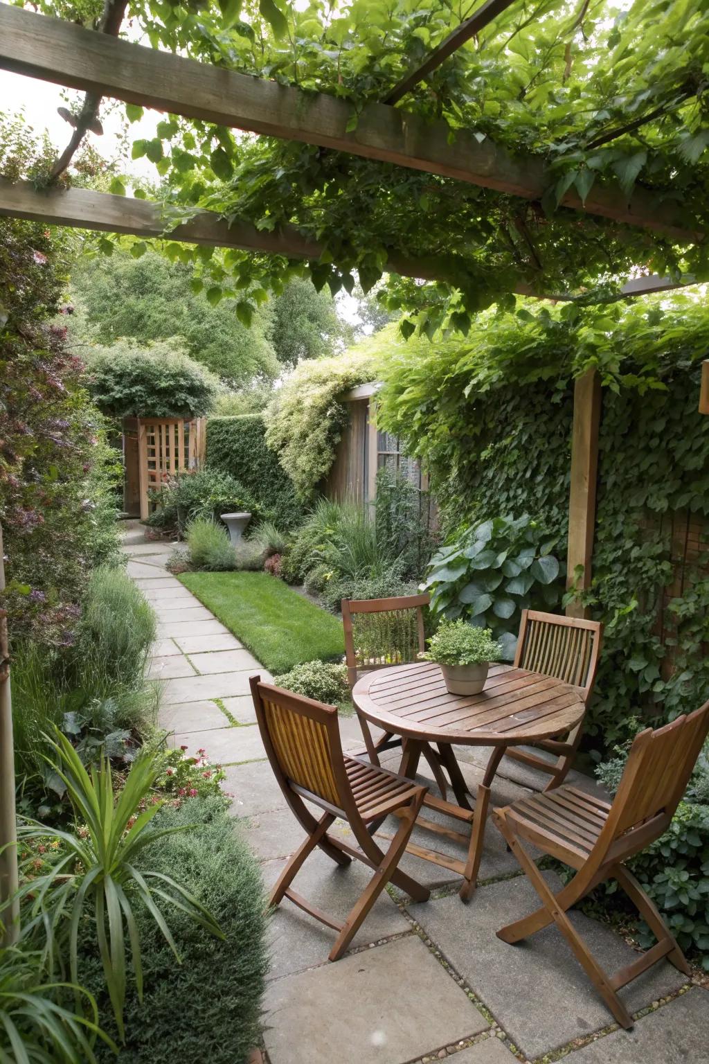 Low-maintenance materials keep garden upkeep simple and stress-free.