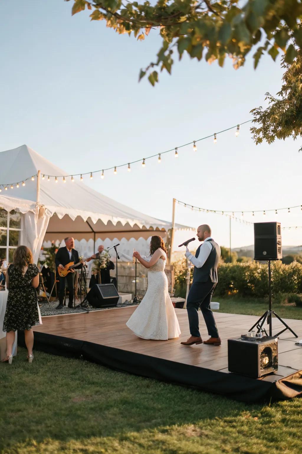 An unforgettable atmosphere with live music.