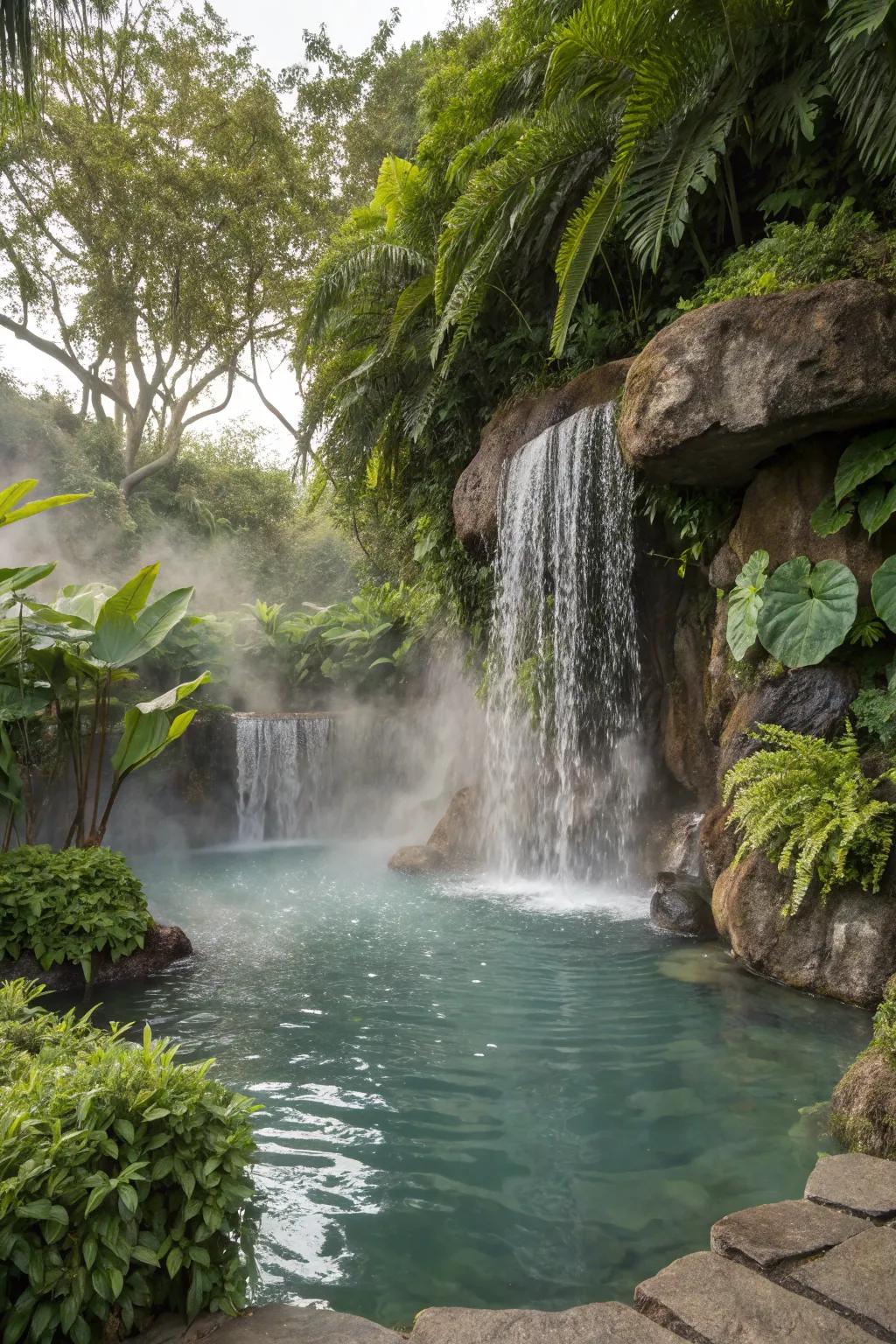 Hidden waterfalls create a sense of mystery and wonder.