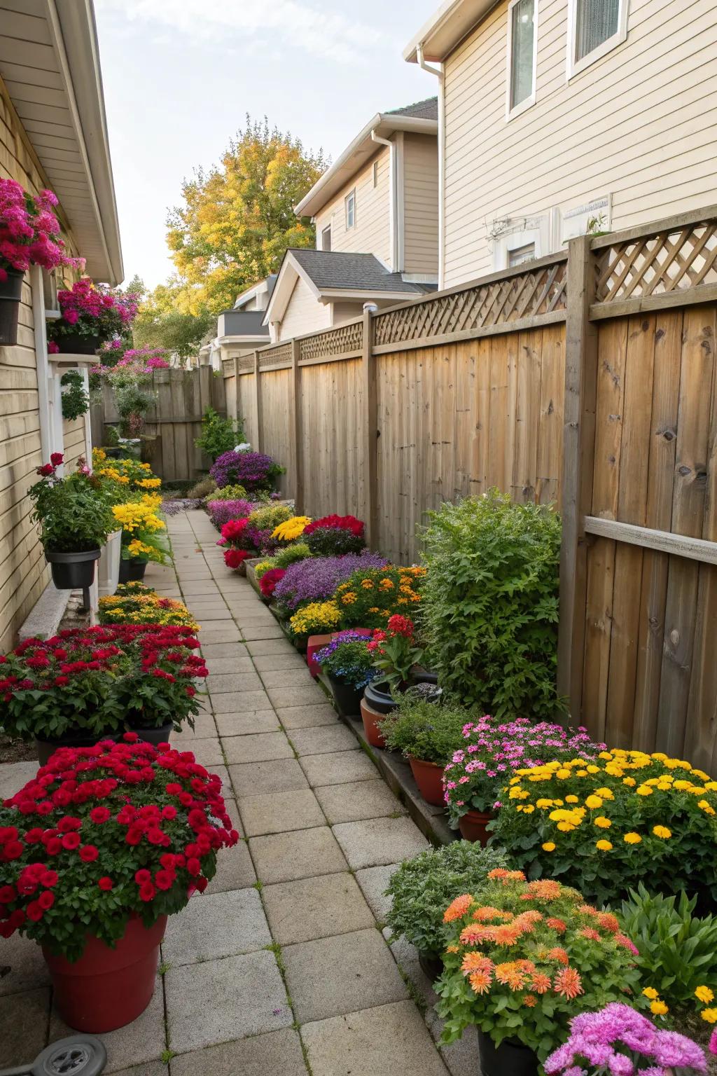Potted plants offer versatile and vibrant decor options for your backyard.