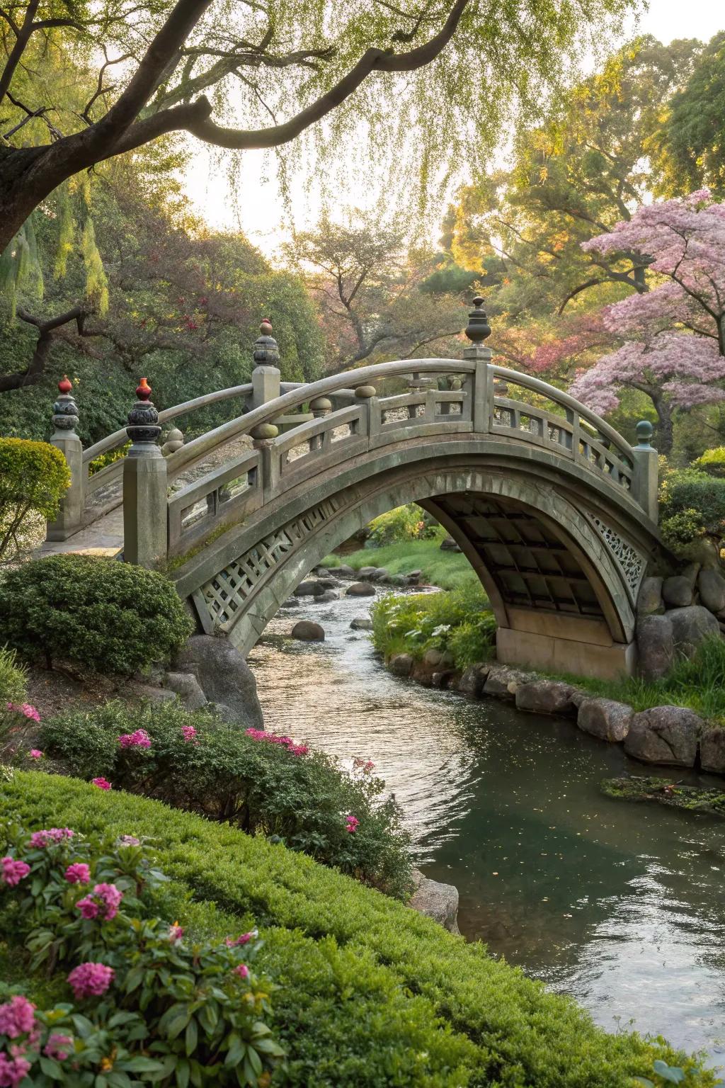 Artistic railings add a personal and intricate touch.