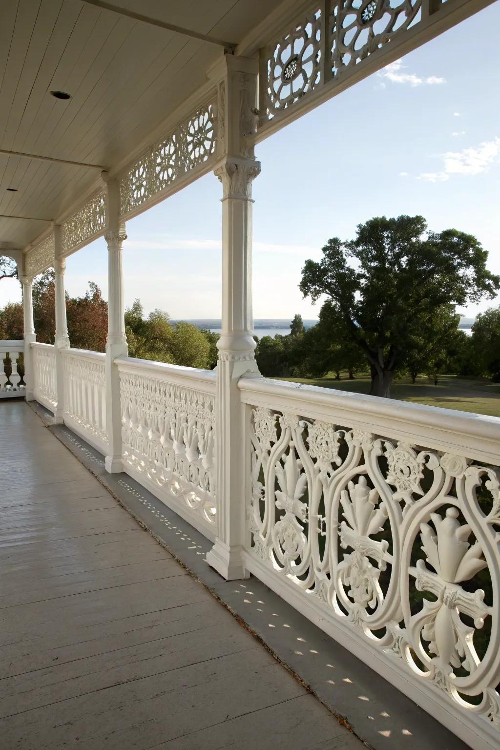 Decorative cutouts inject personality into the railing design.