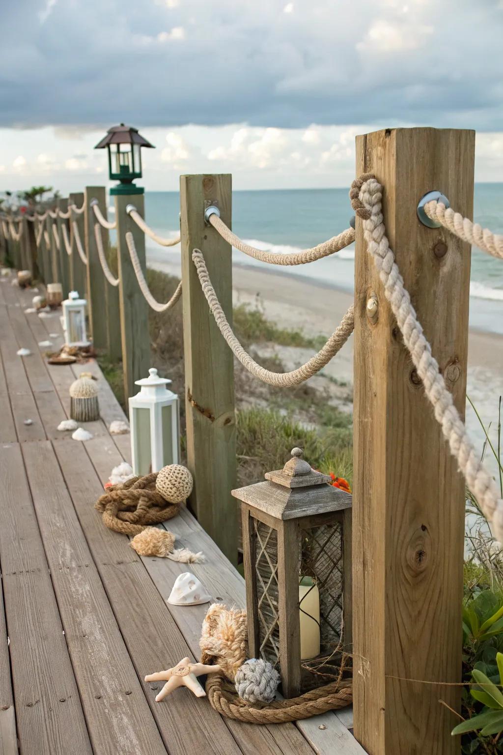 A classic nautical theme brings the spirit of the sea to this seawall.