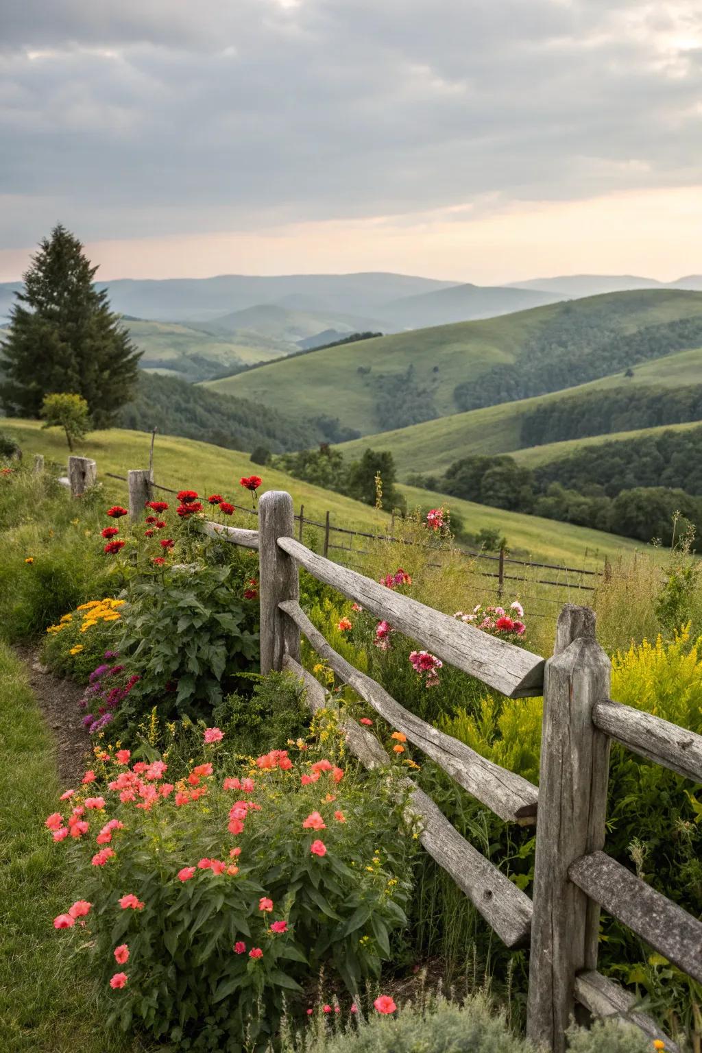 Bring rural charm to your backyard with a classic split-rail fence.