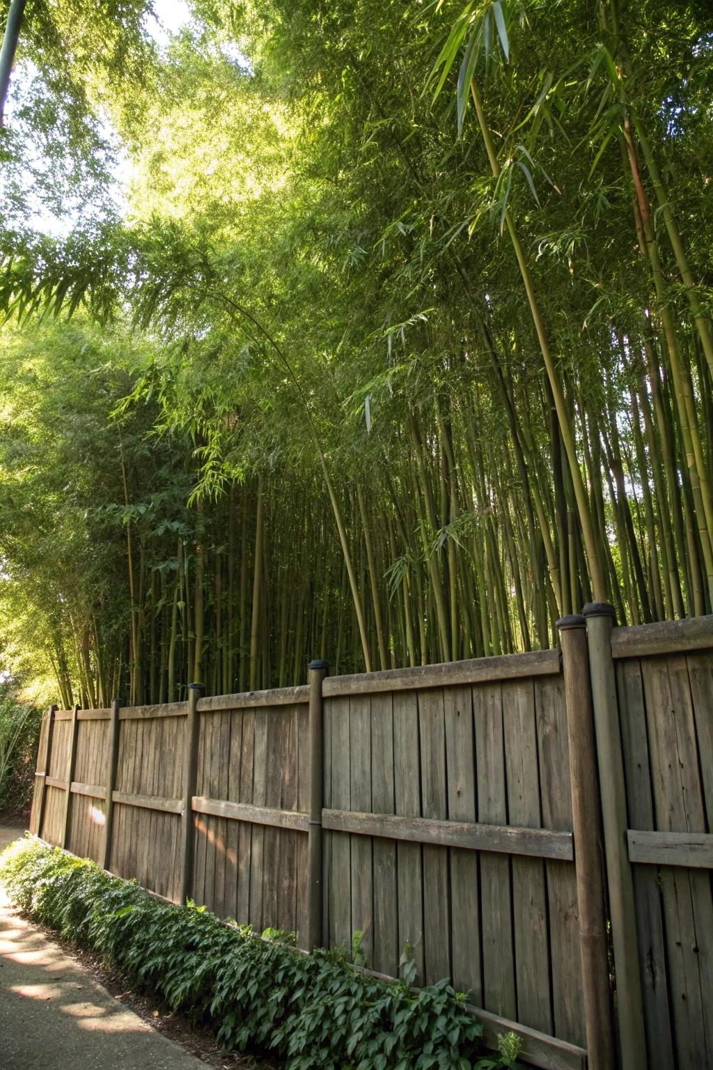 Bamboo offers fast-growing privacy with a touch of the exotic.