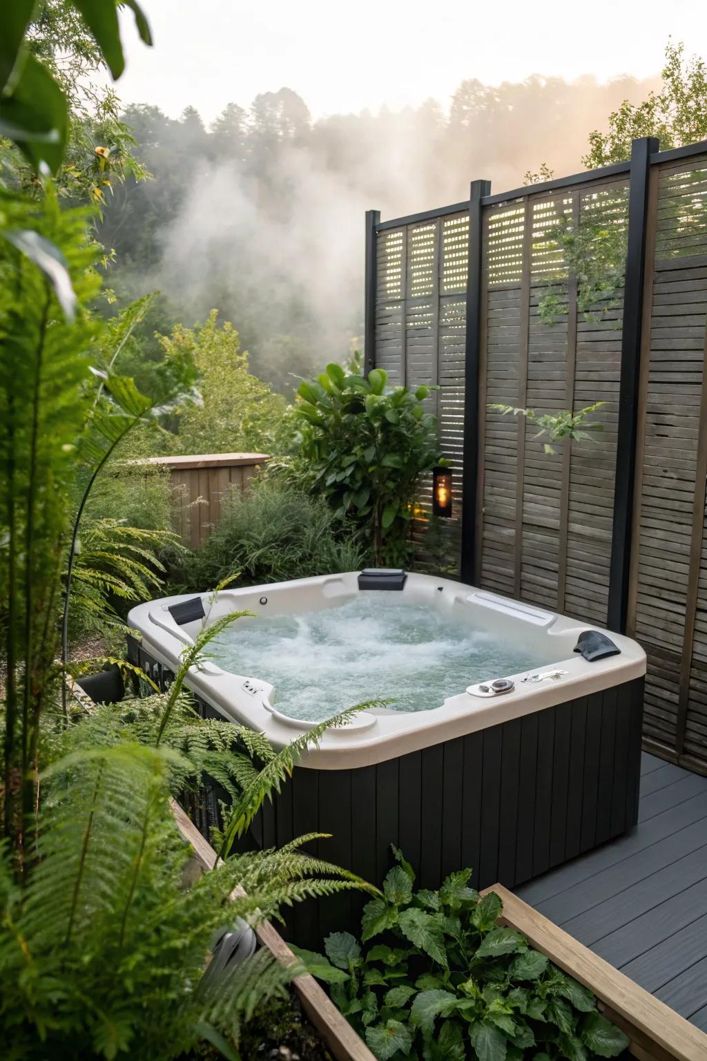 Create a private retreat with stylish privacy screens.