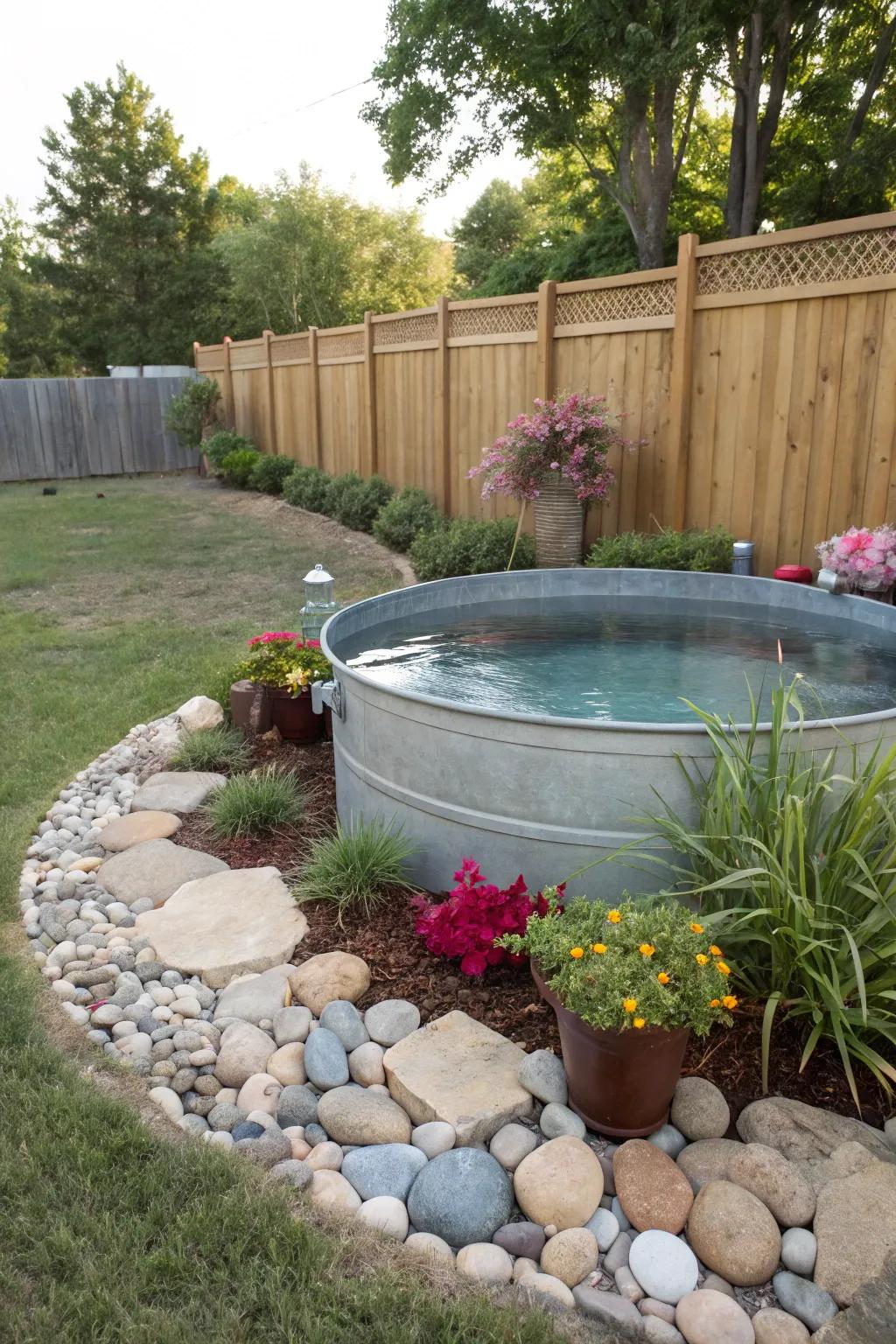Stock tank pools offer rustic charm and affordability.