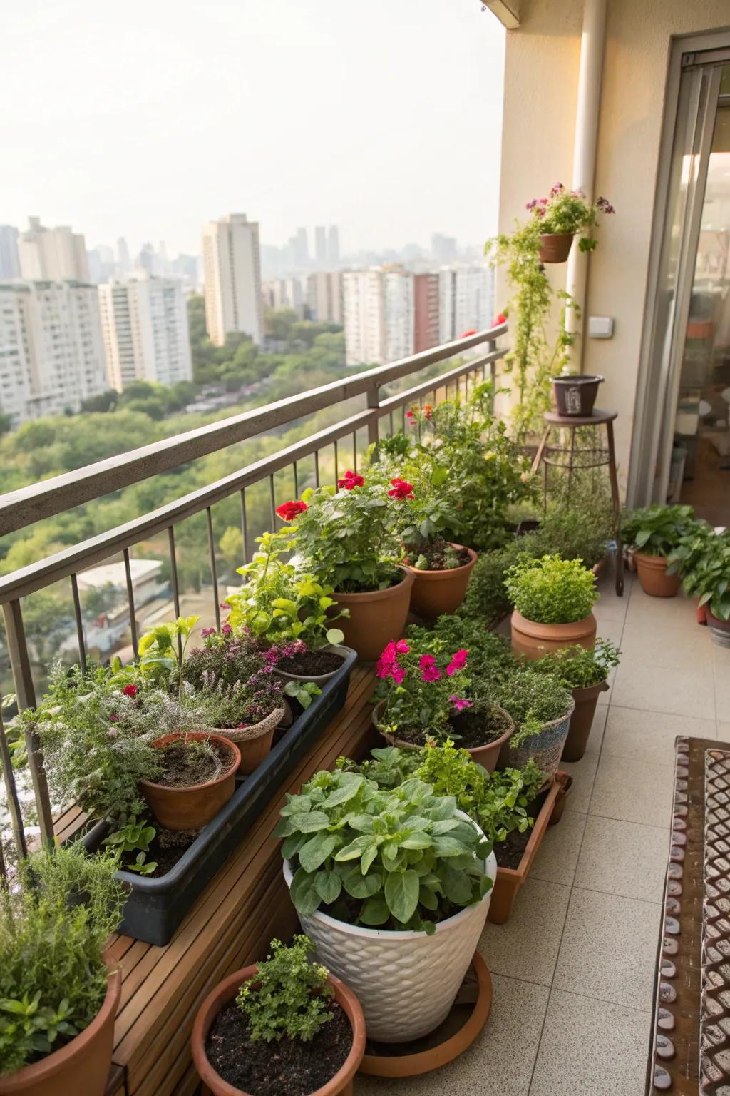 Use a variety of containers to add charm to your garden.