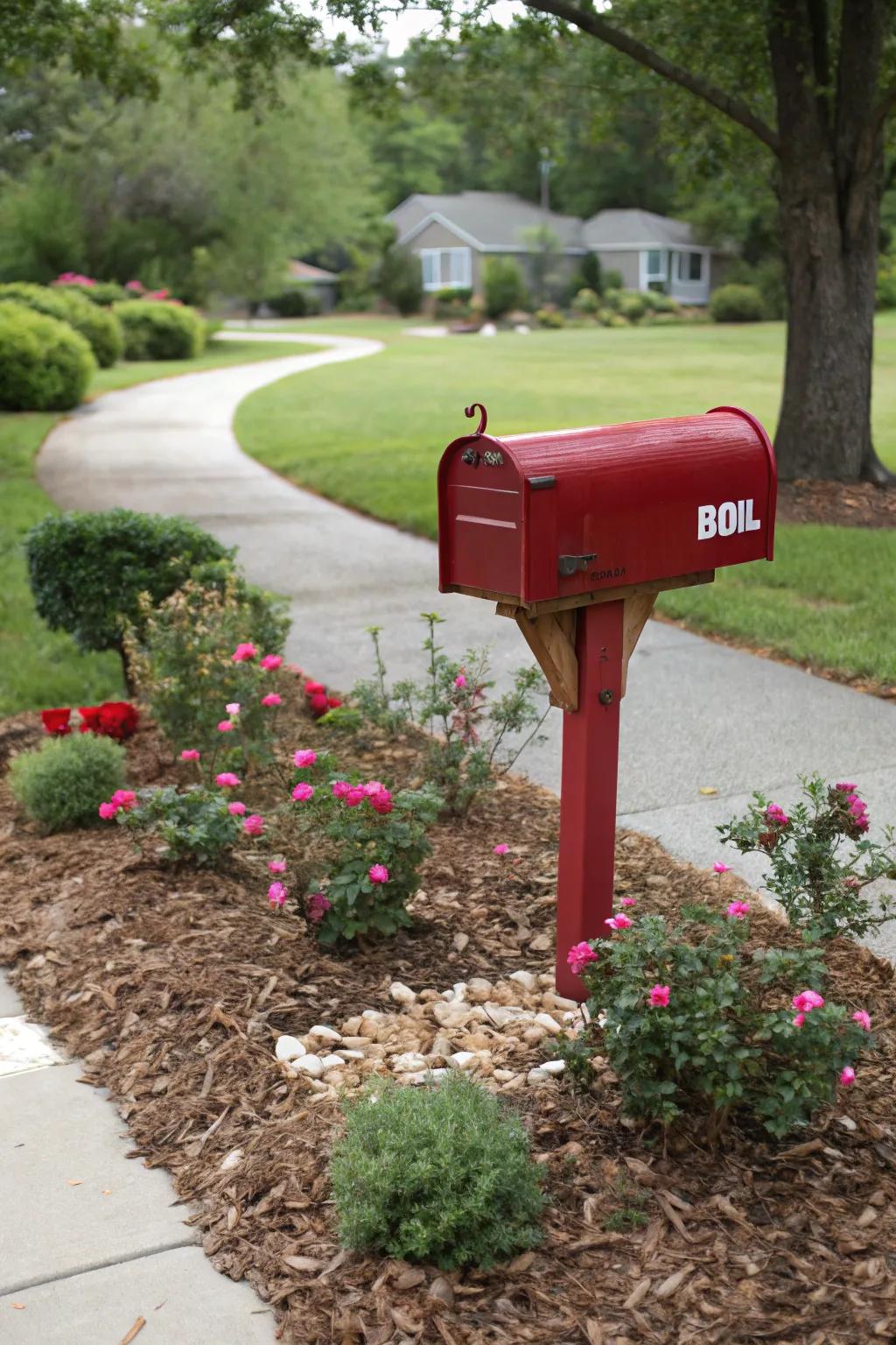 Mulch can enhance the neatness and health of your mailbox garden.