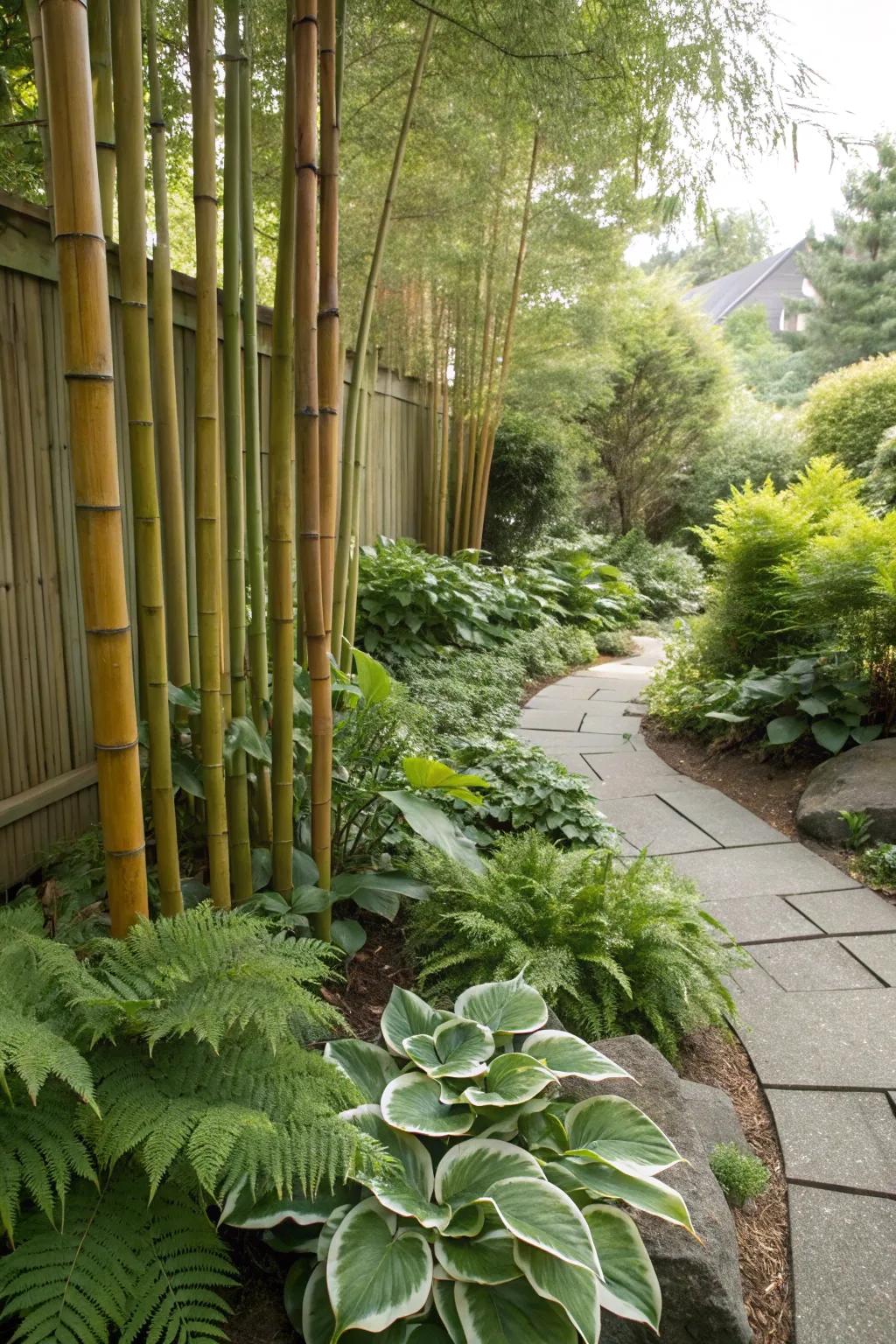 Layered plantings create a lush, textural landscape.