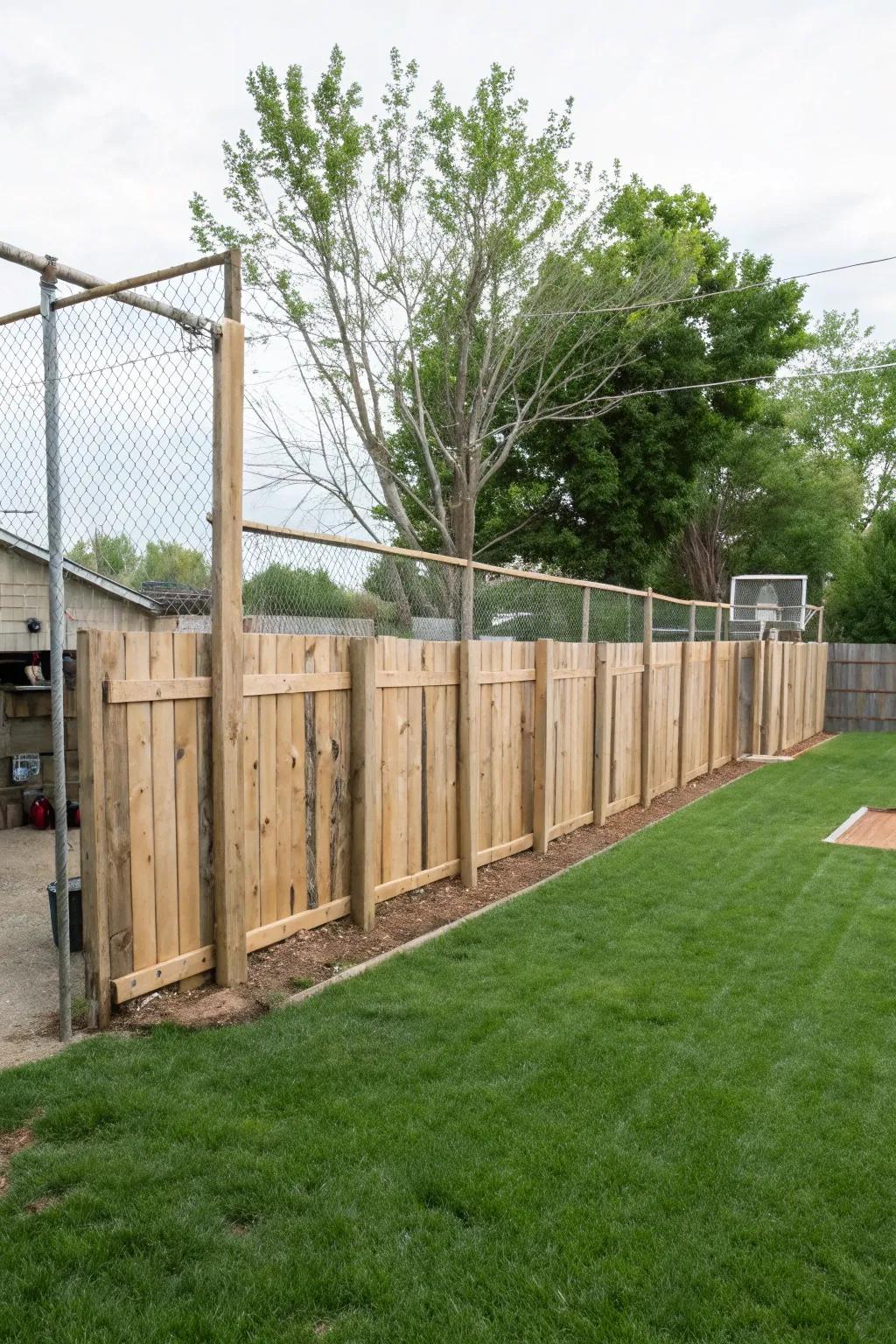 A home run fence adds authenticity to your backyard field.
