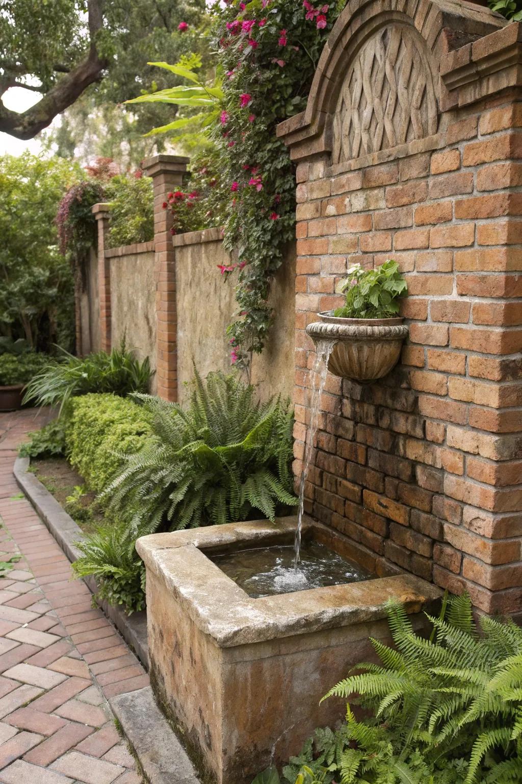 Bring tranquility with a wall-mounted water feature.