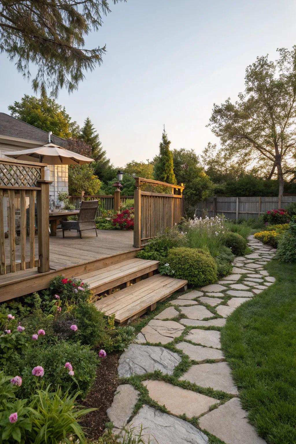Decking adds structure and style to your outdoor areas.