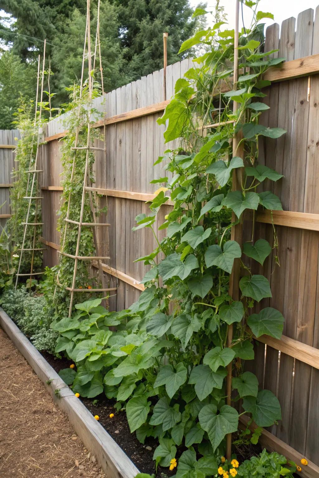 Vertical gardening maximizes your space and enhances your garden's aesthetics.