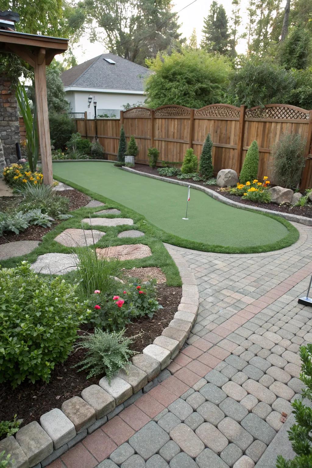 Bring the golf course to your backyard with a personal putting green.