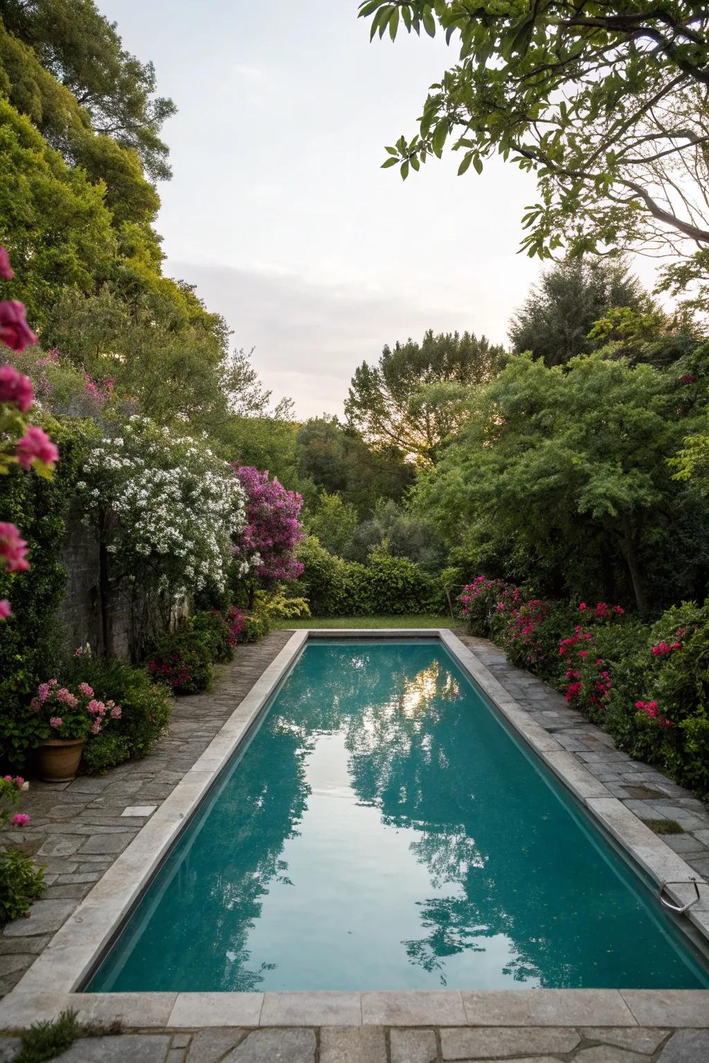 A pool that harmonizes with its natural surroundings.