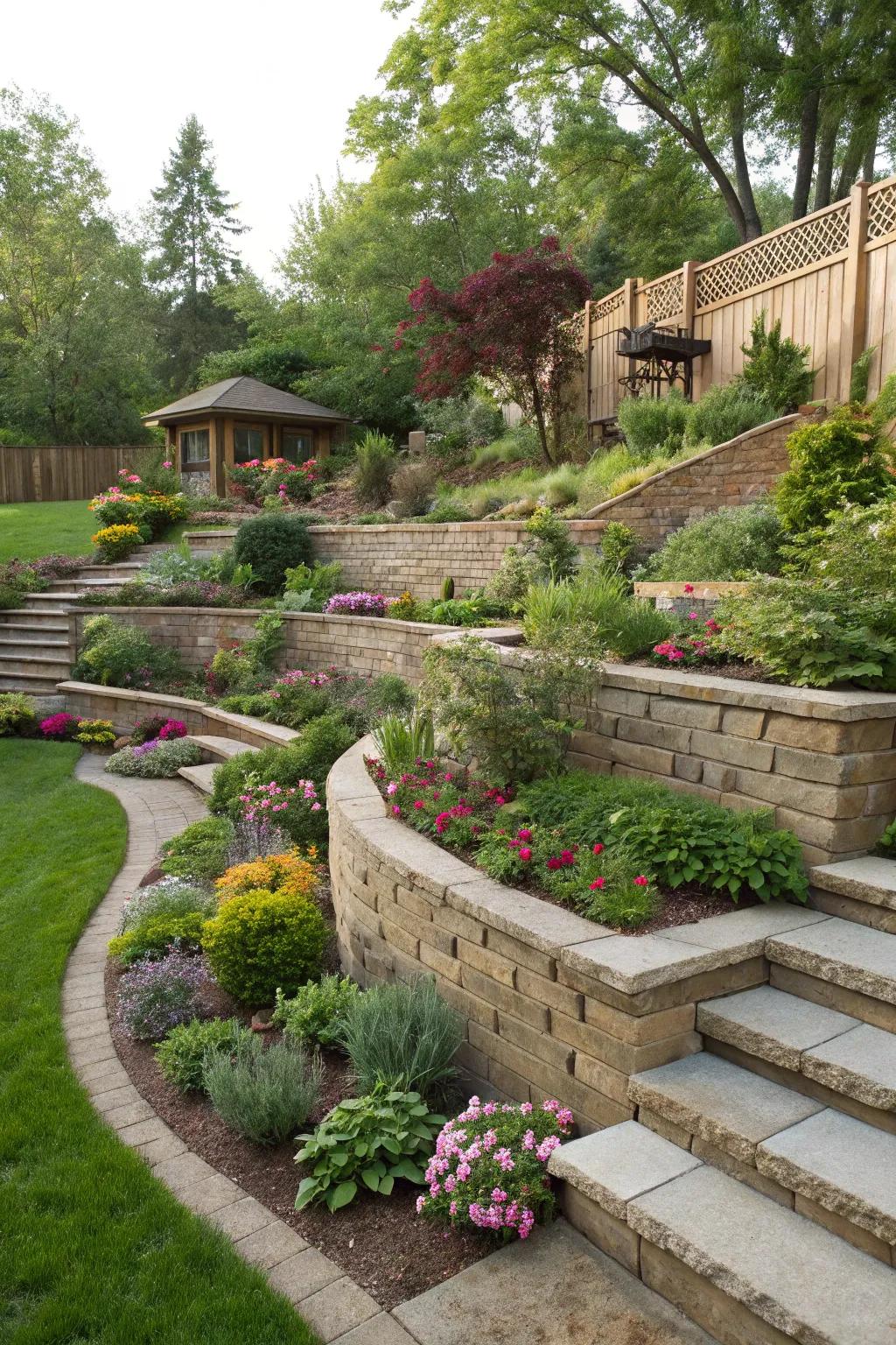 Add dimension with multi-level terraces.