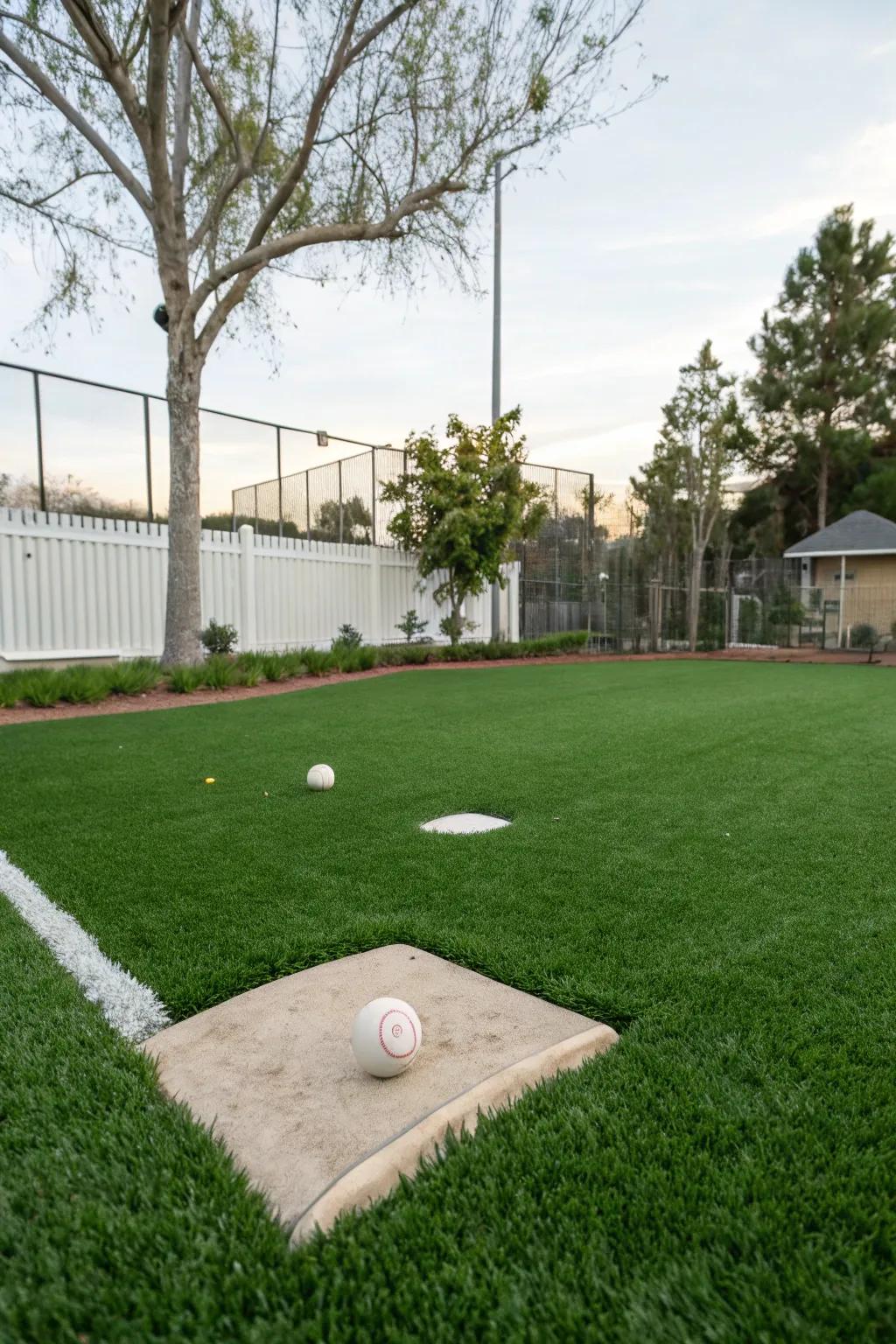 Artificial turf keeps your field looking pristine with minimal upkeep.
