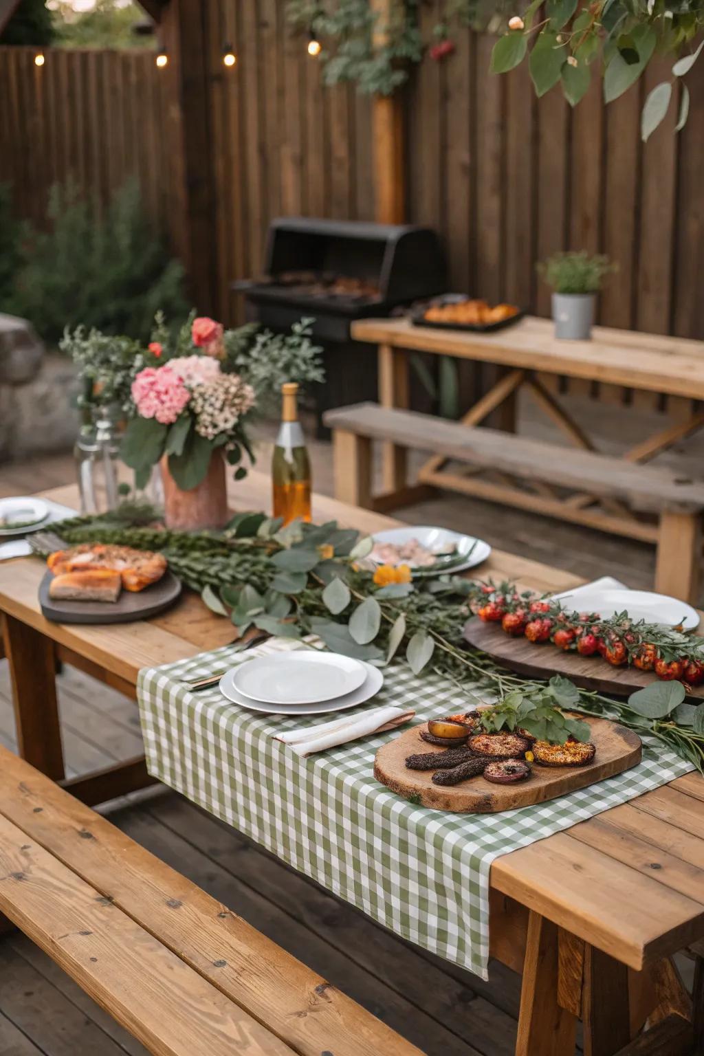 Rustic wood elements create a warm and inviting atmosphere.