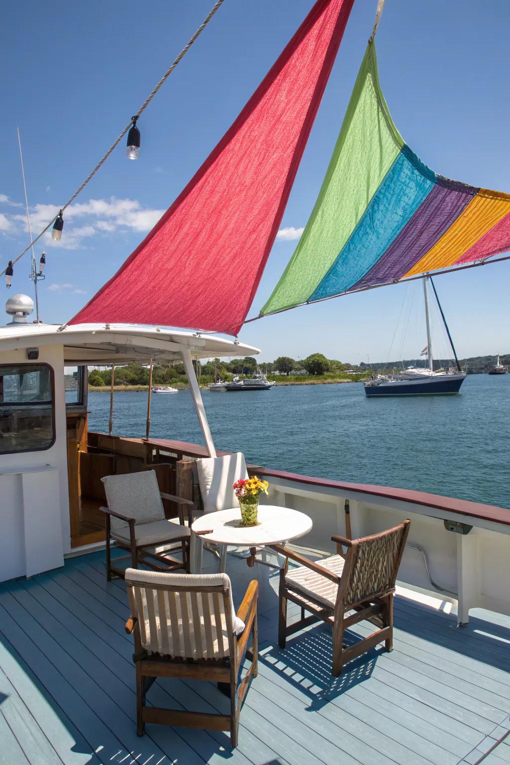 Get creative with a DIY sail shade for customizable coverage.
