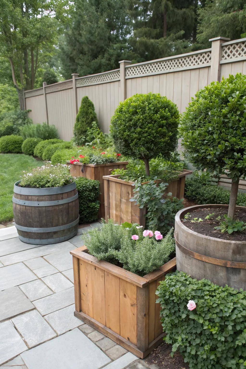 Diverse materials create a unique visual appeal.