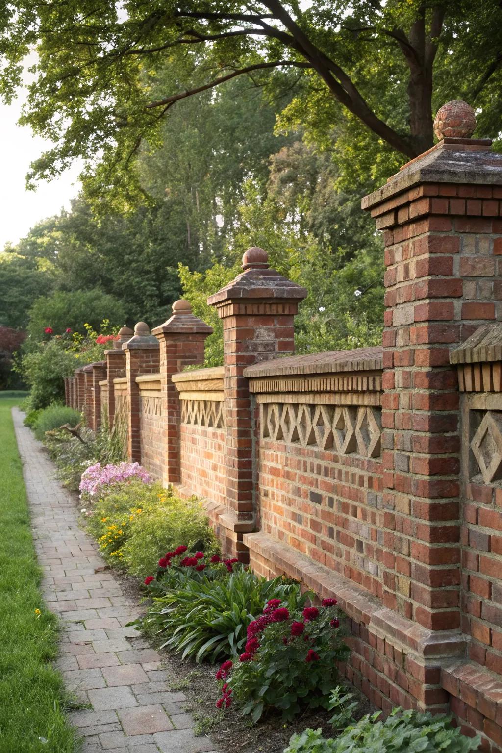 Create visual interest with textured brick patterns.