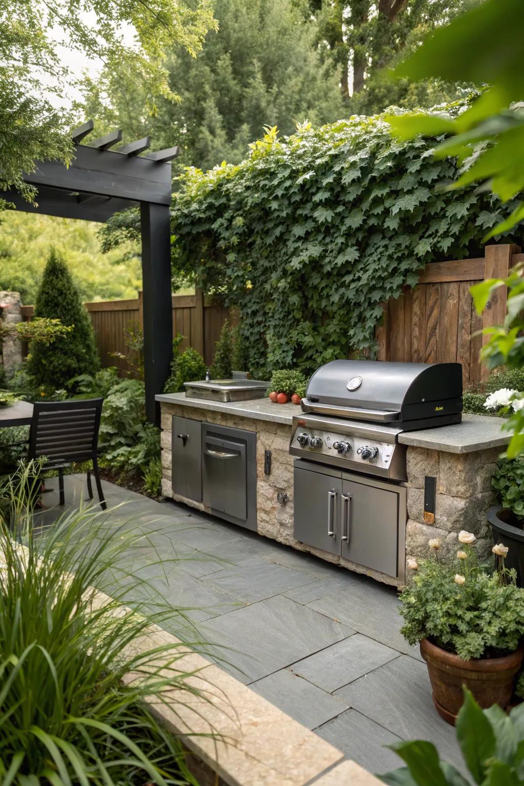 Dual cooking stations provide versatility for diverse culinary creations.