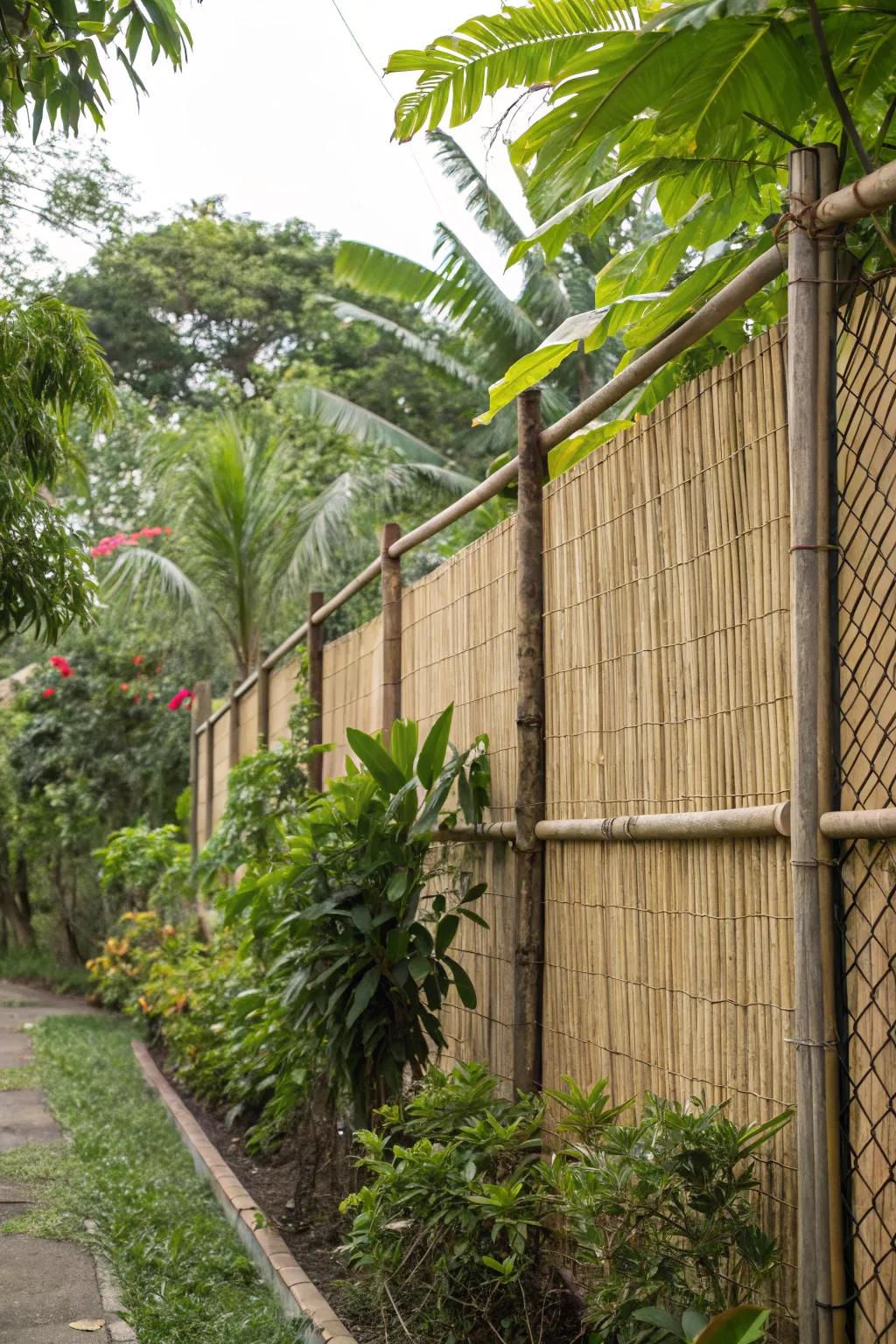 Bamboo screens deliver a touch of the tropics to your outdoor space.