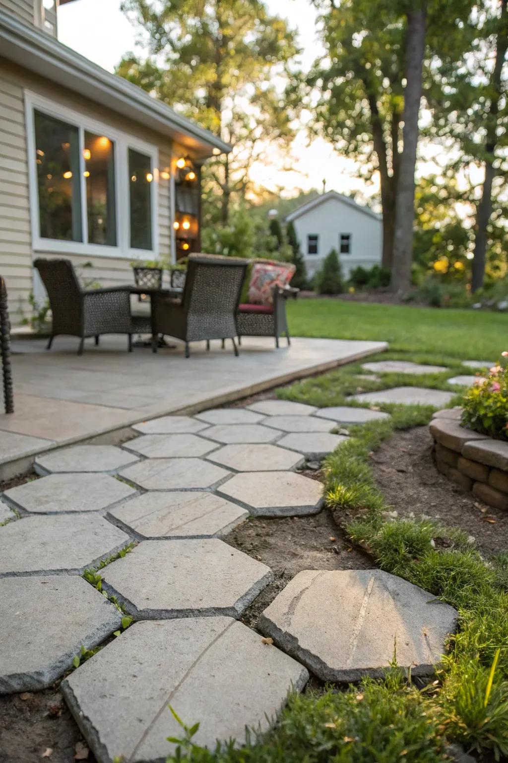 Create personalized designs with DIY concrete paver forms.
