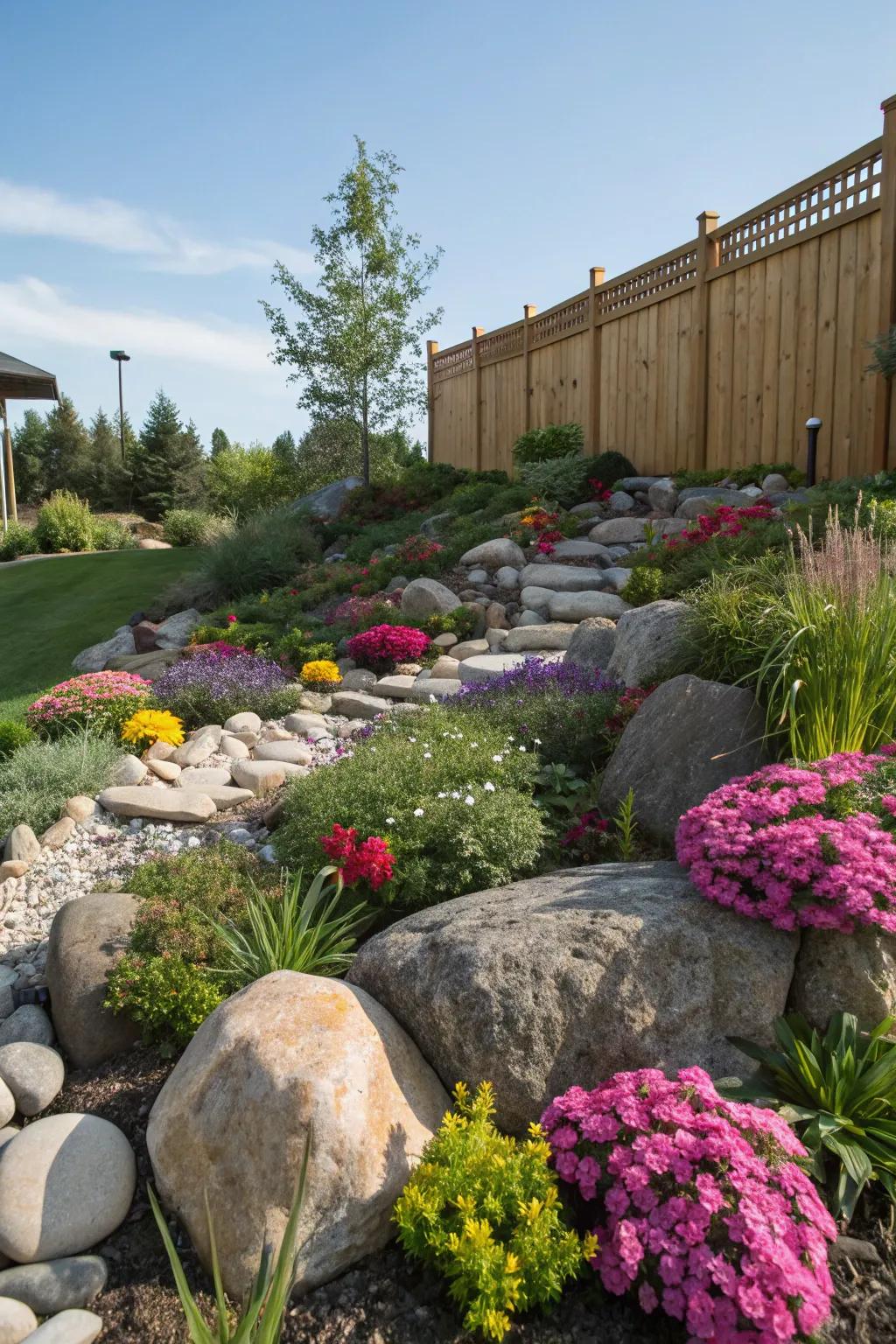 Use rocks to add character and structure.